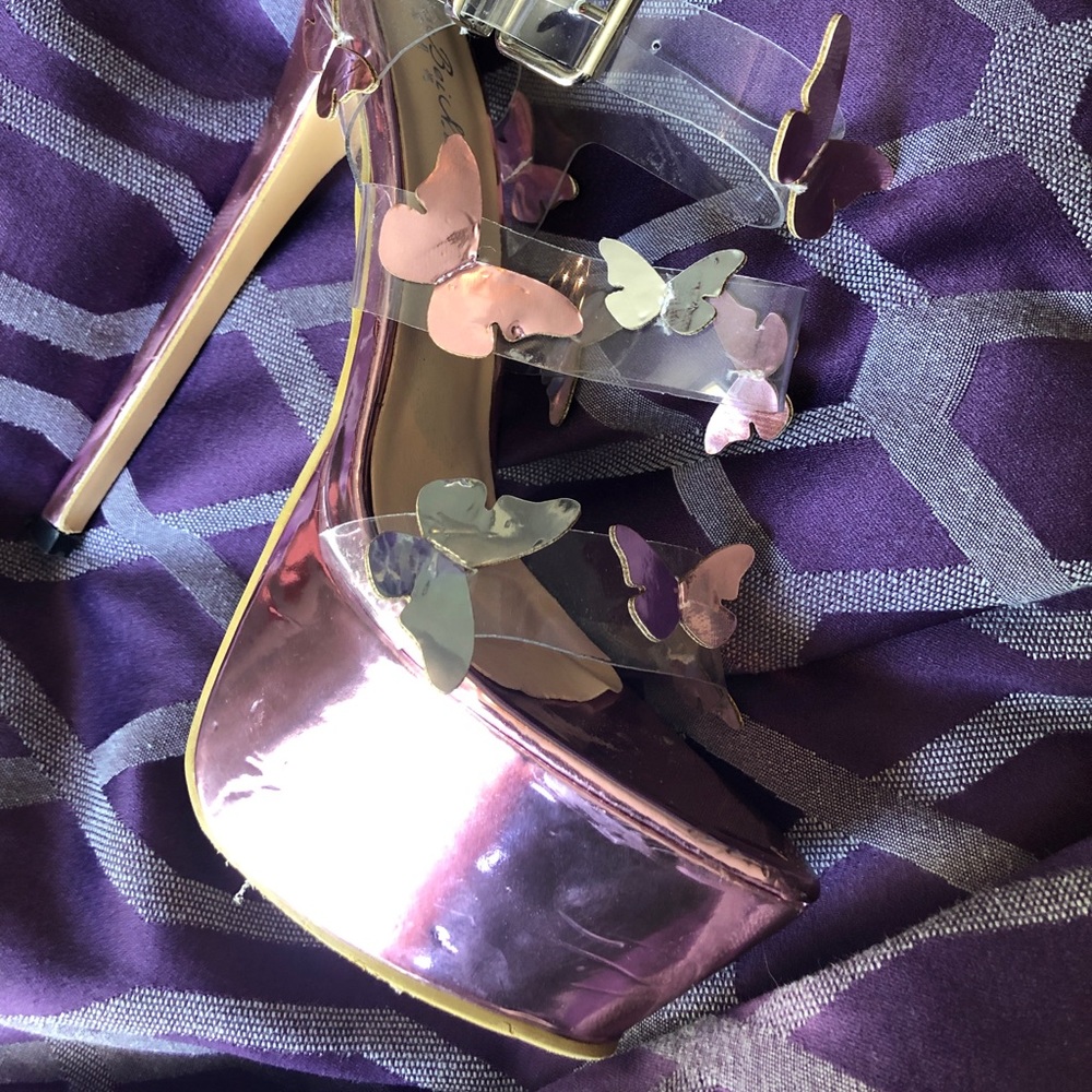 Pink metallic Barbie platforms - Picture 2 of 8